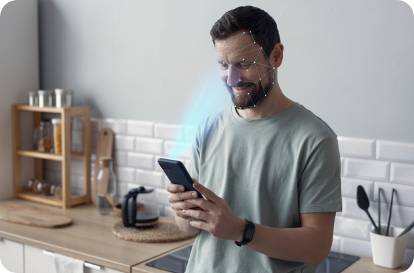 Man with telephone